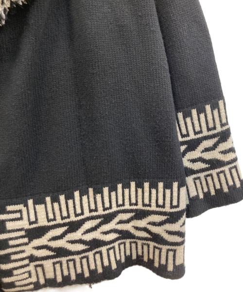 MUSE de Deuxieme Classe（ミューズ ドゥーズィエム クラス）MUSE de Deuxieme Classe (ミューズ ドゥーズィエム クラス) native gown カーディガン ブラック×ホワイト サイズ:記載なし。実寸参照の古着・服飾アイテム