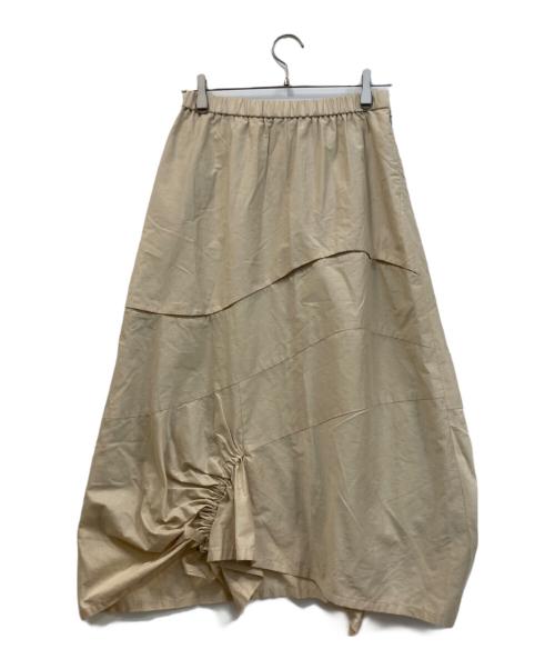 慈雨（ジウ）慈雨 (ジウ) カットワークバルーンスカート ベージュ サイズ:40の古着・服飾アイテム