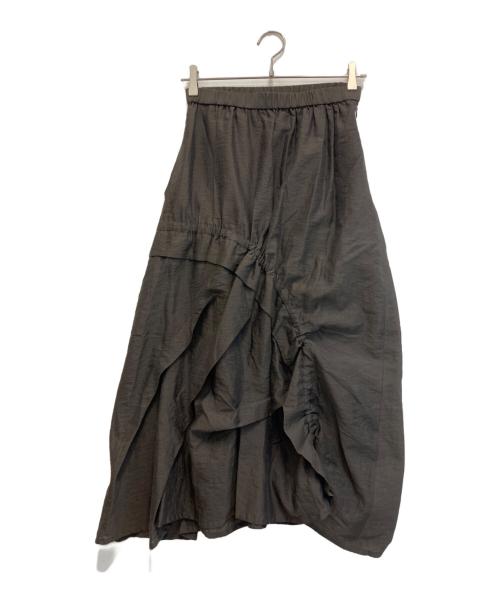 慈雨（ジウ）慈雨 (ジウ) 変形スカート ブラウン サイズ:40の古着・服飾アイテム