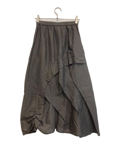 慈雨（ジウ）慈雨 (ジウ) 変形スカート ブラウン サイズ:40の古着・服飾アイテム
