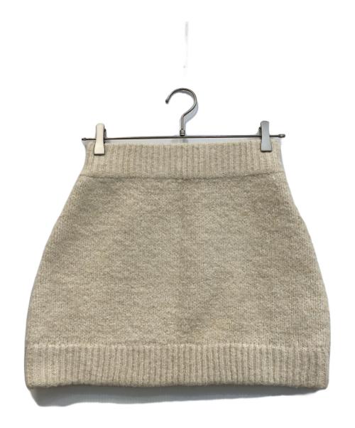 THE TOE（ザ・トゥー）THE TOE (ザ・トゥー) loannina skirt/ニットスカート アイボリー サイズ:M 未使用品の古着・服飾アイテム