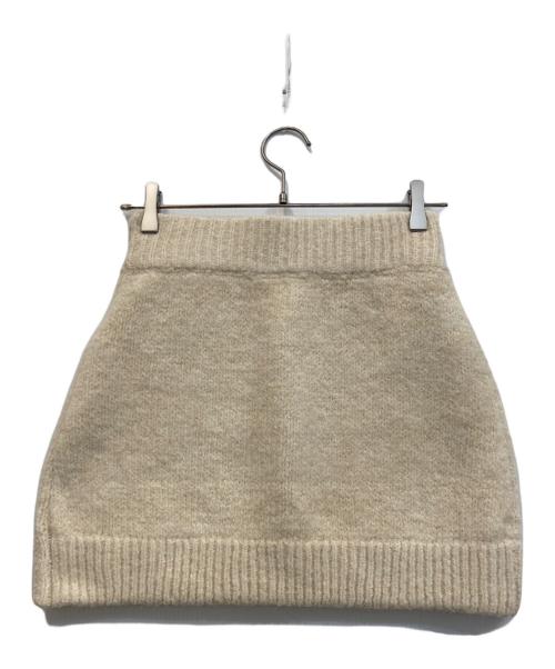 THE TOE（ザ・トゥー）THE TOE (ザ・トゥー) loannina skirt/ニットスカート アイボリー サイズ:M 未使用品の古着・服飾アイテム