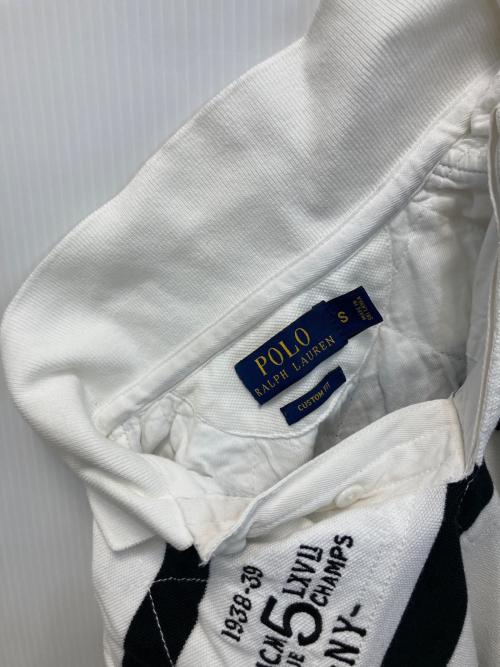 POLO RALPH LAUREN（ポロ・ラルフローレン）POLO RALPH LAUREN (ポロ・ラルフローレン) ポロシャツ ホワイト×ブラック サイズ:Sの古着・服飾アイテム