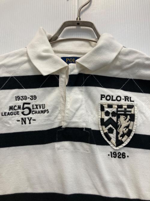 POLO RALPH LAUREN（ポロ・ラルフローレン）POLO RALPH LAUREN (ポロ・ラルフローレン) ポロシャツ ホワイト×ブラック サイズ:Sの古着・服飾アイテム