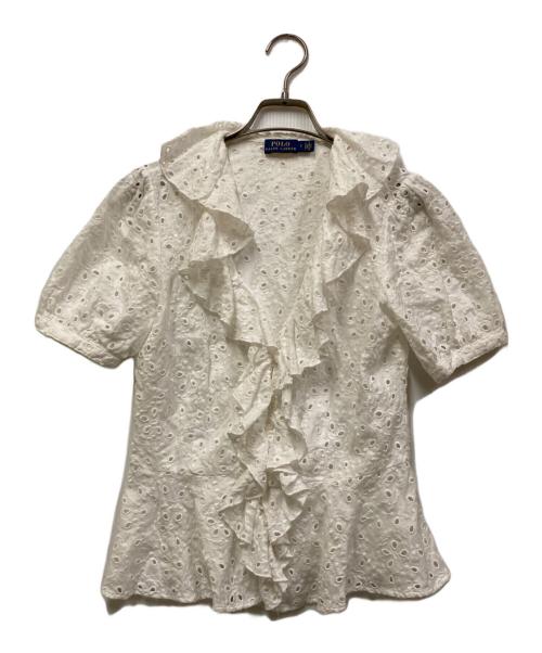 POLO RALPH LAUREN（ポロ・ラルフローレン）POLO RALPH LAUREN (ポロ・ラルフローレン) フリルブラウス ホワイト サイズ:2の古着・服飾アイテム