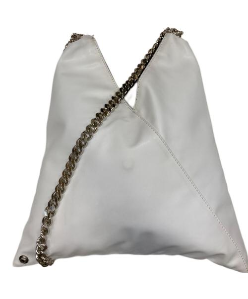MM6 Maison Margiela（エムエムシックスメゾンマルジェラ）MM6 Maison Margiela (エムエムシックスメゾンマルジェラ) ジャパニーズチェーントートバッグ ホワイトの古着・服飾アイテム