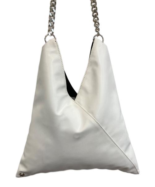 MM6 Maison Margiela（エムエムシックスメゾンマルジェラ）MM6 Maison Margiela (エムエムシックスメゾンマルジェラ) ジャパニーズチェーントートバッグ ホワイトの古着・服飾アイテム