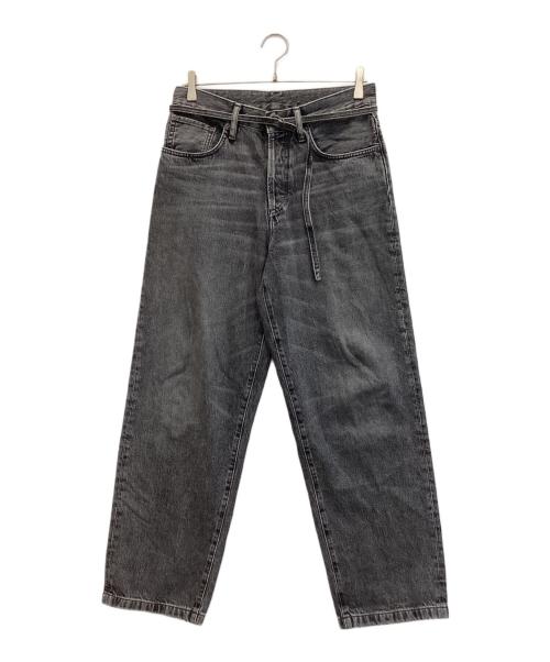 Acne studios（アクネ ストゥディオズ）ACNE STUDIOS (アクネ ストゥディオズ) 1991Toj ベルテッド ワイド デニム パンツ アッシュブラック サイズ:32の古着・服飾アイテム