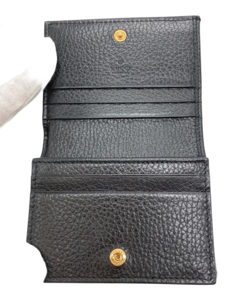 GUCCI（グッチ）GUCCI (グッチ) GGスプリーム ダブルG カードケースウォレット ベージュ×ブラックの古着・服飾アイテム