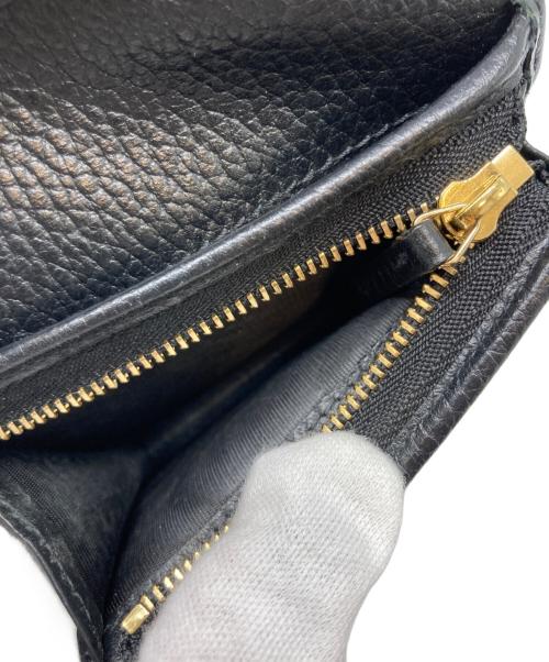 GUCCI（グッチ）GUCCI (グッチ) GGスプリーム ダブルG カードケースウォレット ベージュ×ブラックの古着・服飾アイテム