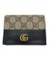 GUCCI（グッチ）の古着「GGスプリーム ダブルG カードケースウォレット」｜ベージュ×ブラック