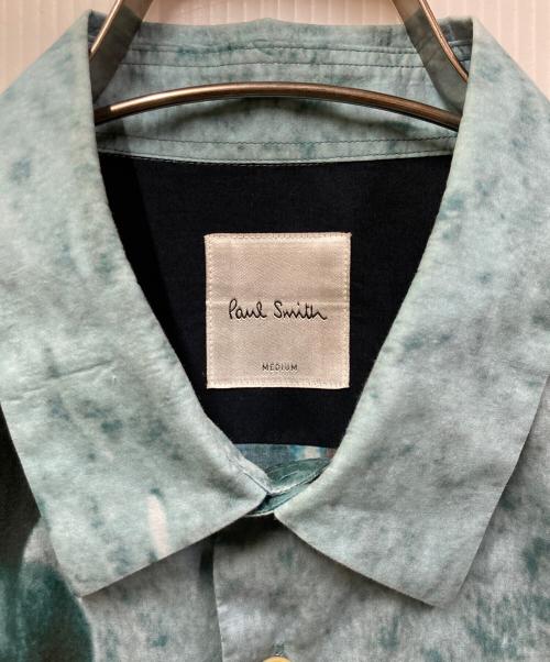 PAUL SMITH（ポールスミス）Paul Smith (ポールスミス) フォトグラフィックプリントシャツ ブルー サイズ:Mの古着・服飾アイテム