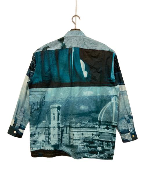 PAUL SMITH（ポールスミス）Paul Smith (ポールスミス) フォトグラフィックプリントシャツ ブルー サイズ:Mの古着・服飾アイテム