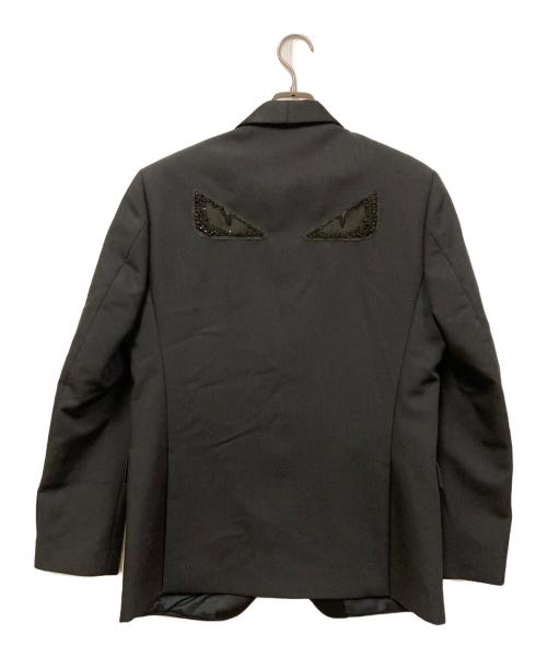 FENDI（フェンディ）FENDI (フェンディ) モンスターバグズアイ スモーキングジャケット ブラック サイズ:50の古着・服飾アイテム
