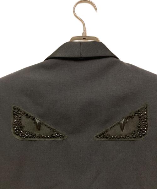 FENDI（フェンディ）FENDI (フェンディ) モンスターバグズアイ スモーキングジャケット ブラック サイズ:50の古着・服飾アイテム