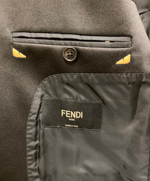 FENDI（フェンディ）FENDI (フェンディ) モンスターバグズアイ スモーキングジャケット ブラック サイズ:50の古着・服飾アイテム