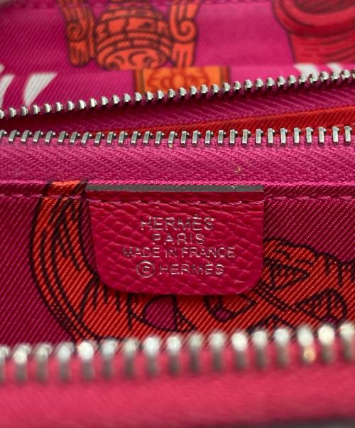 HERMES（エルメス）HERMES (エルメス) アザップ シルクイン コンパクト ウォレット ピンクの古着・服飾アイテム
