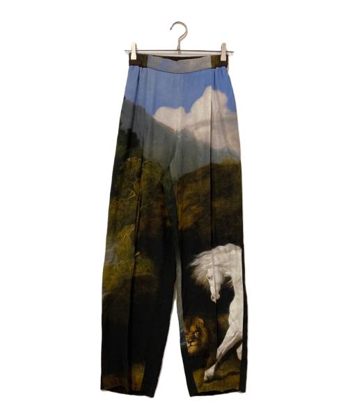 STELLA McCARTNEY（ステラマッカートニー）STELLA McCARTNEY (ステラマッカートニー) horse pants/馬柄イージーパンツ ブルー サイズ:38の古着・服飾アイテム