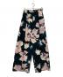 DRIES VAN NOTEN（ドリスヴァンノッテン）の古着「フローラルタックワイドパンツ」｜ネイビー×ホワイト