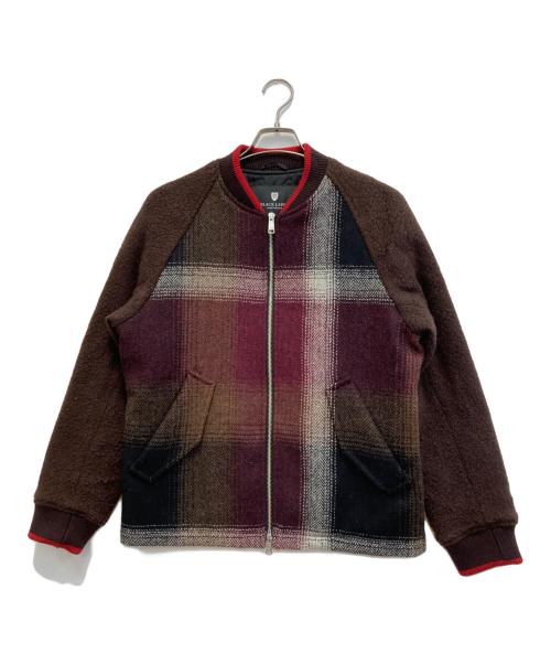 BLACK LABEL CRESTBRIDGE（ブラックレーベル クレストブリッジ）BLACK LABEL CRESTBRIDGE (ブラックレーベル クレストブリッジ) Harris Tweedウールツイードブルゾン ブラウン サイズ:Mの古着・服飾アイテム