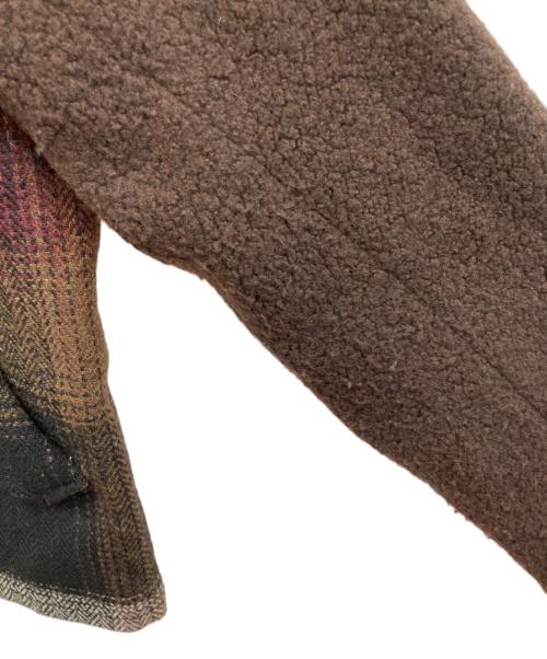 BLACK LABEL CRESTBRIDGE（ブラックレーベル クレストブリッジ）BLACK LABEL CRESTBRIDGE (ブラックレーベル クレストブリッジ) Harris Tweedウールツイードブルゾン ブラウン サイズ:Mの古着・服飾アイテム
