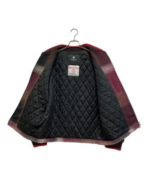 BLACK LABEL CRESTBRIDGE（ブラックレーベル クレストブリッジ）BLACK LABEL CRESTBRIDGE (ブラックレーベル クレストブリッジ) Harris Tweedウールツイードブルゾン ブラウン サイズ:Mの古着・服飾アイテム