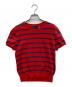 POLO RALPH LAUREN（ポロ・ラルフローレン）の古着「ストライプ ショートスリーブ セーター」｜レッド×ネイビー