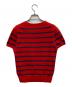 POLO RALPH LAUREN (ポロ・ラルフローレン) ストライプ ショートスリーブ セーター レッド×ネイビー サイズ:S：6000円