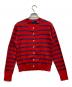 POLO RALPH LAUREN（ポロ・ラルフローレン）の古着「ストライプド コットンブレンドカーディガン」｜レッド×ネイビー