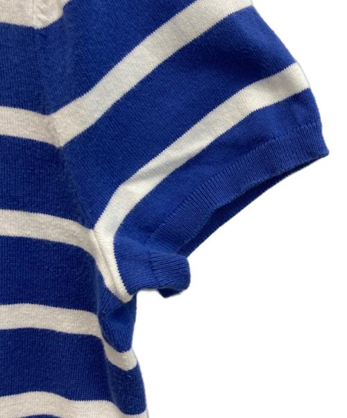POLO RALPH LAUREN（ポロ・ラルフローレン）POLO RALPH LAUREN (ポロ・ラルフローレン) ストライプ ショートスリーブ セーター ブルー×ホワイト サイズ:Sの古着・服飾アイテム