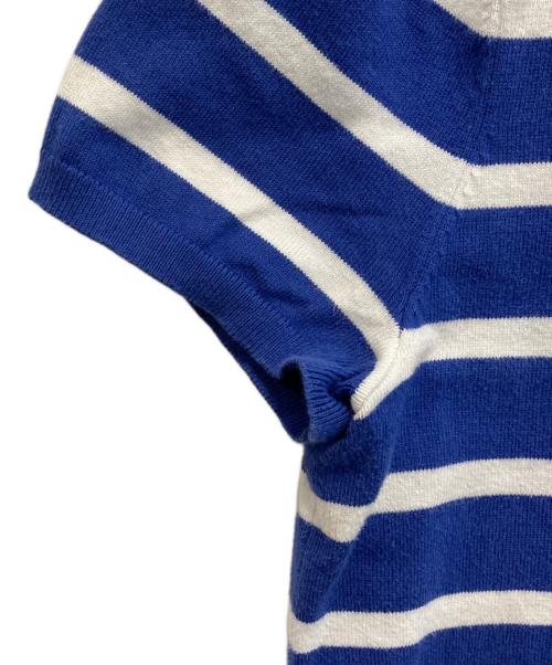 POLO RALPH LAUREN（ポロ・ラルフローレン）POLO RALPH LAUREN (ポロ・ラルフローレン) ストライプ ショートスリーブ セーター ブルー×ホワイト サイズ:Sの古着・服飾アイテム