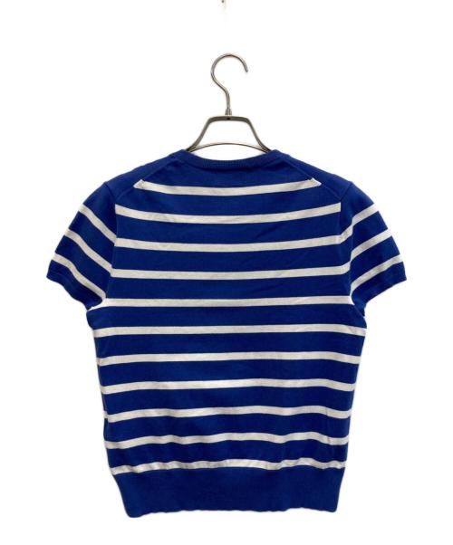 POLO RALPH LAUREN（ポロ・ラルフローレン）POLO RALPH LAUREN (ポロ・ラルフローレン) ストライプ ショートスリーブ セーター ブルー×ホワイト サイズ:Sの古着・服飾アイテム