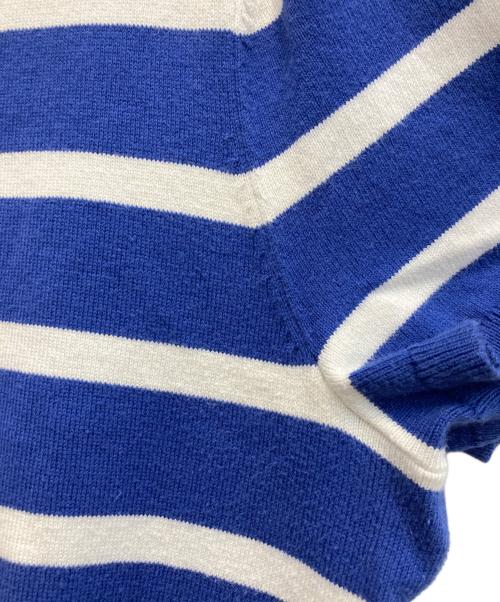 POLO RALPH LAUREN（ポロ・ラルフローレン）POLO RALPH LAUREN (ポロ・ラルフローレン) ストライプ ショートスリーブ セーター ブルー×ホワイト サイズ:Sの古着・服飾アイテム