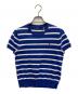 POLO RALPH LAUREN（ポロ・ラルフローレン）の古着「ストライプ ショートスリーブ セーター」｜ブルー×ホワイト