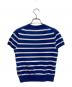 POLO RALPH LAUREN (ポロ・ラルフローレン) ストライプ ショートスリーブ セーター ブルー×ホワイト サイズ:S：6000円