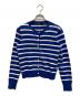 POLO RALPH LAUREN（ポロ・ラルフローレン）の古着「ストライプド コットンブレンドカーディガン」｜ブルー×ホワイト