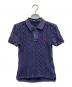 POLO RALPH LAUREN（ポロ・ラルフローレン）の古着「ケーブルニットポロシャツ/ガーメントウォッシュ加工」｜ネイビー