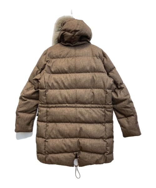 HERNO（ヘルノ）HERNO (ヘルノ) ウォーターレペレントポリヘリンボーン ダウンコート ブラウン サイズ:48の古着・服飾アイテム