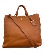 PRADAプラダ）の古着「VITELLO PHENIX TOTE / ヴィッテロフェニックストートバッグ」｜ブラウン