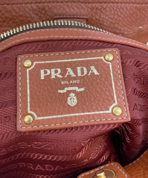 PRADA（プラダ）PRADA (プラダ) VITELLO PHENIX TOTE / ヴィッテロフェニックストートバッグ ブラウンの古着・服飾アイテム