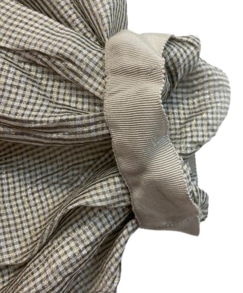 ebure（エブール）EBURE (エブール) スターリーチェックチュニックブラウス グレー サイズ:36の古着・服飾アイテム