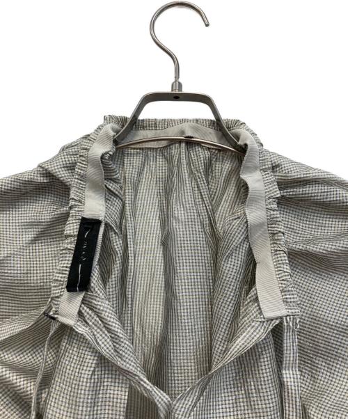 ebure（エブール）EBURE (エブール) スターリーチェックチュニックブラウス グレー サイズ:36の古着・服飾アイテム