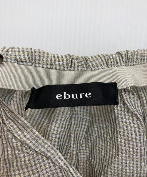 ebure（エブール）EBURE (エブール) スターリーチェックチュニックブラウス グレー サイズ:36の古着・服飾アイテム