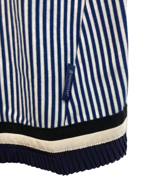 MONCLER（モンクレール）MONCLER (モンクレール) ストライプカットソー ホワイト×ネイビー サイズ:ＸＳの古着・服飾アイテム
