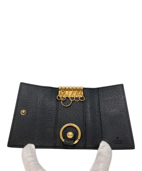 GUCCI（グッチ）GUCCI (グッチ) Bee Star 6連キーケース ブラックの古着・服飾アイテム
