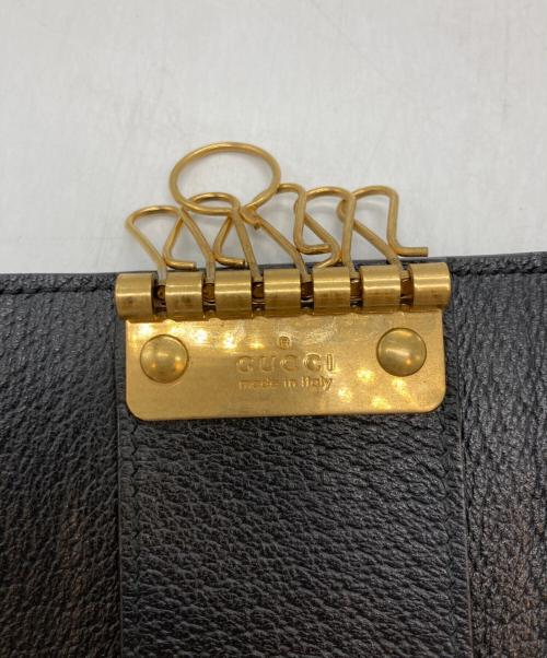GUCCI（グッチ）GUCCI (グッチ) Bee Star 6連キーケース ブラックの古着・服飾アイテム