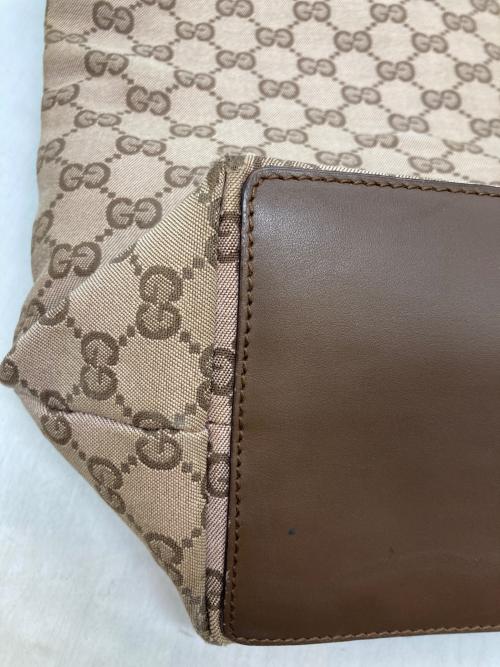 GUCCI（グッチ）GUCCI (グッチ) GGキャンバス トートバッグ ベージュの古着・服飾アイテム