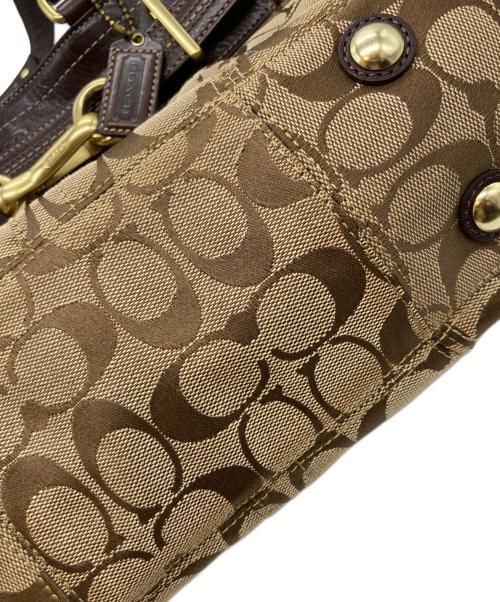COACH（コーチ）COACH (コーチ) シグネチャーハンドバッグ ベージュの古着・服飾アイテム
