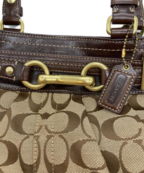 COACH（コーチ）COACH (コーチ) シグネチャーハンドバッグ ベージュの古着・服飾アイテム