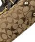 中古・古着 COACH (コーチ) シグネチャーハンドバッグ ベージュ：6000円